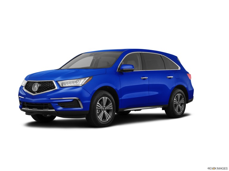 Blue 2020 Acura MDX With White Background