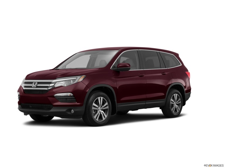 Red 2016 Honda Pilot With White Background